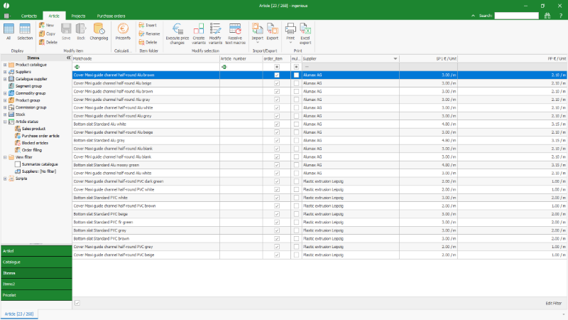 Automatically changed prices