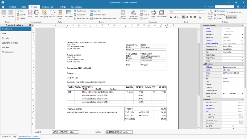 Resolving the placeholders in the project