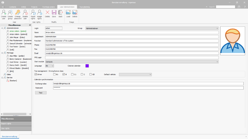 Miscellaneous user data